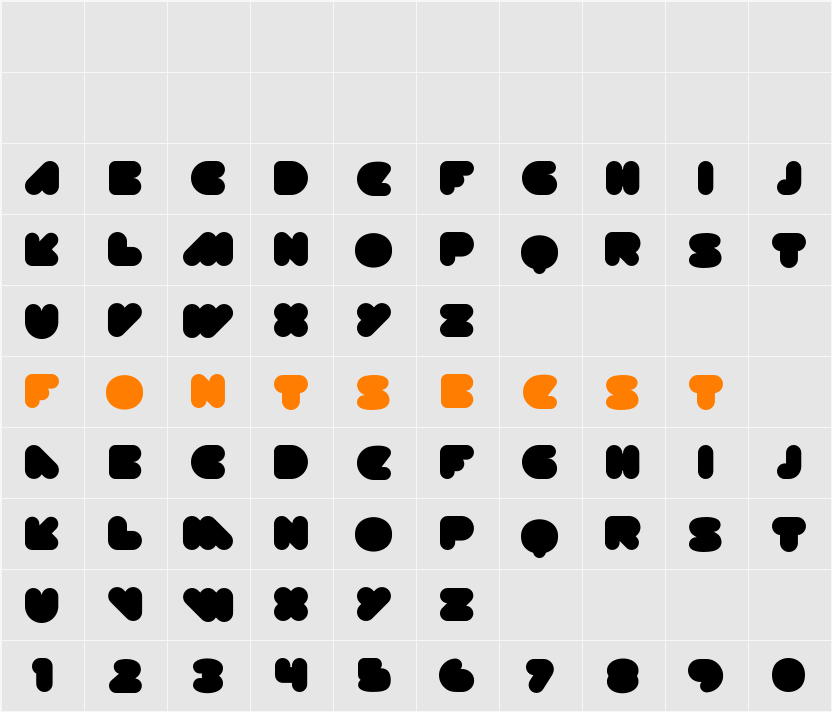 DISKOPIA2.0 Character Map
