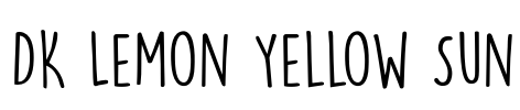 DK Lemon Yellow Sun Font Image