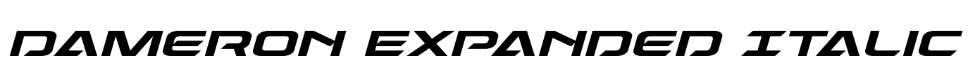 Dameron Expanded Italic Font Image