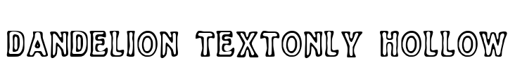 Dandelion TextOnly Hollow Font Image