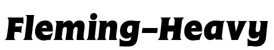 Fleming-Heavy Font Image