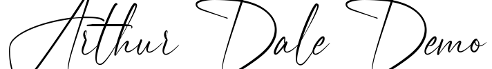 Arthur Dale Demo Font Image