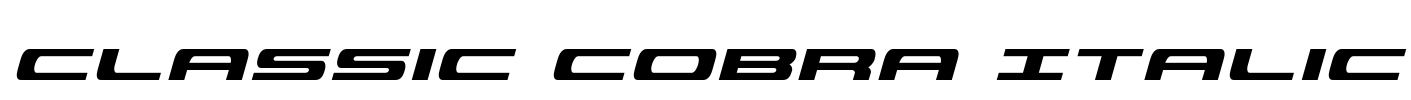 Classic Cobra Italic Font Image