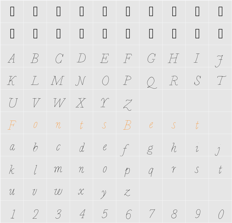 BDCalais Character Map