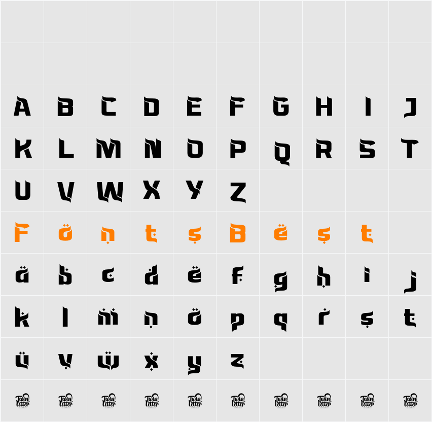 Bassun personal use Character Map