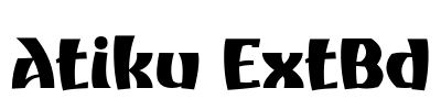 Atiku ExtBd Font Image