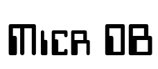 Micr DB Font Image