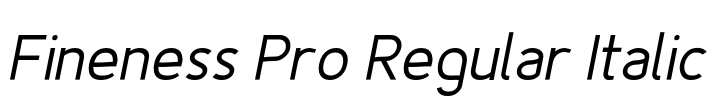 Fineness Pro Regular Italic Font Image