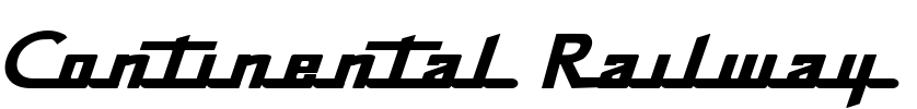 Continental Railway Font Image