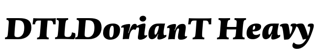 DTLDorianT Heavy Font Image