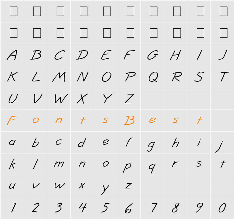 Informa SSi Character Map