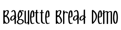 Baguette Bread Demo Font Image