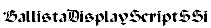 BallistaDisplayScriptSSi Font Image