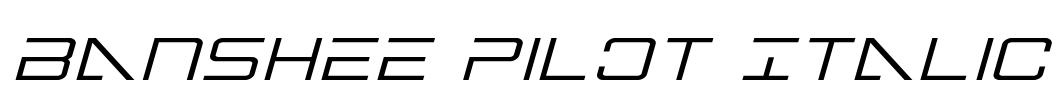 Banshee Pilot Italic Font Image