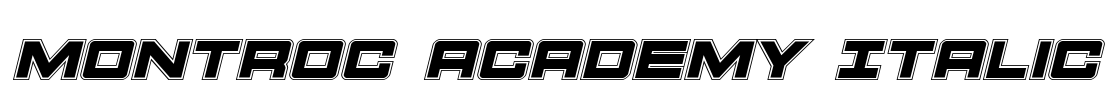 Montroc Academy Italic Font Image