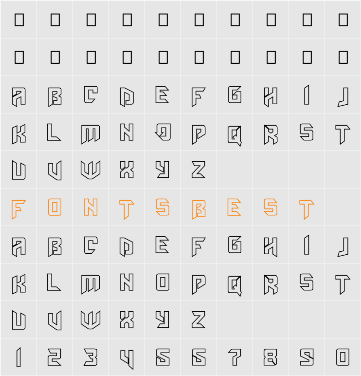 AmazObitaemOstrovOutline Character Map