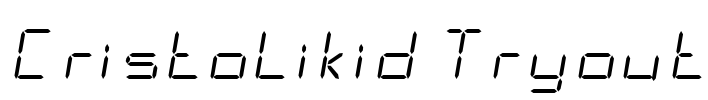 CristoLikid Tryout Font Image