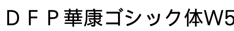 ＤＦＰ華康ゴシック体W5