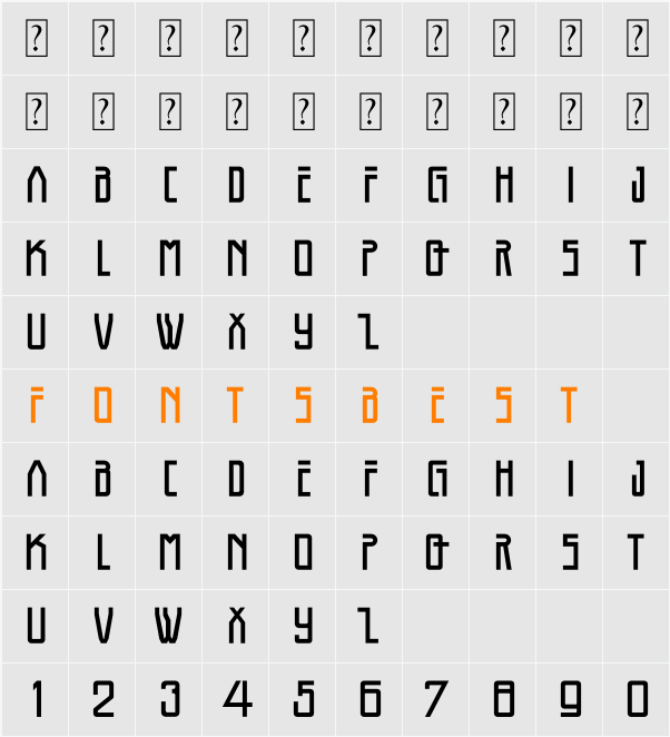 Bothweld Character Map