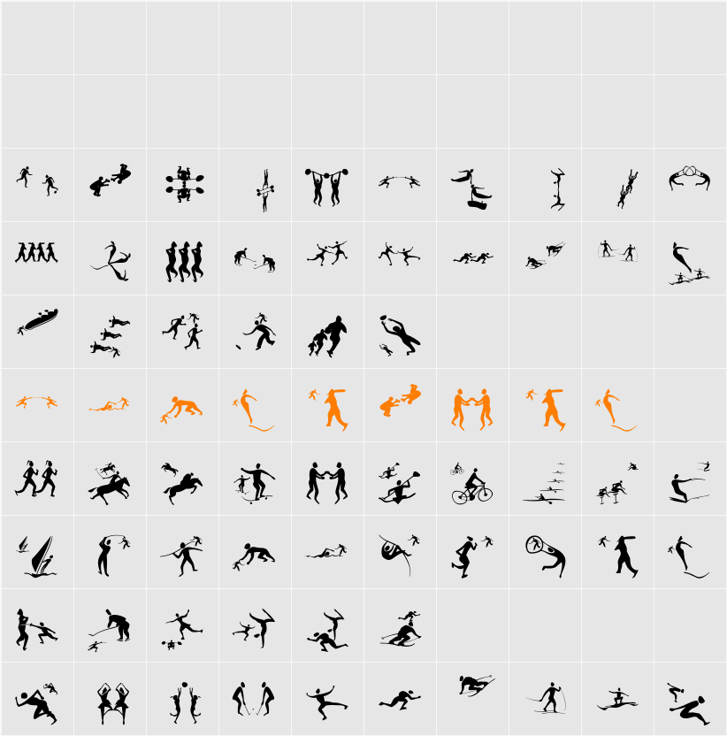 MoveU Character Map