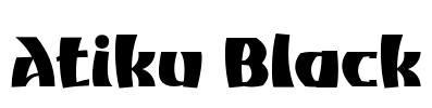 Atiku Black Font Image