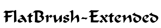 FlatBrush-Extended Font Image