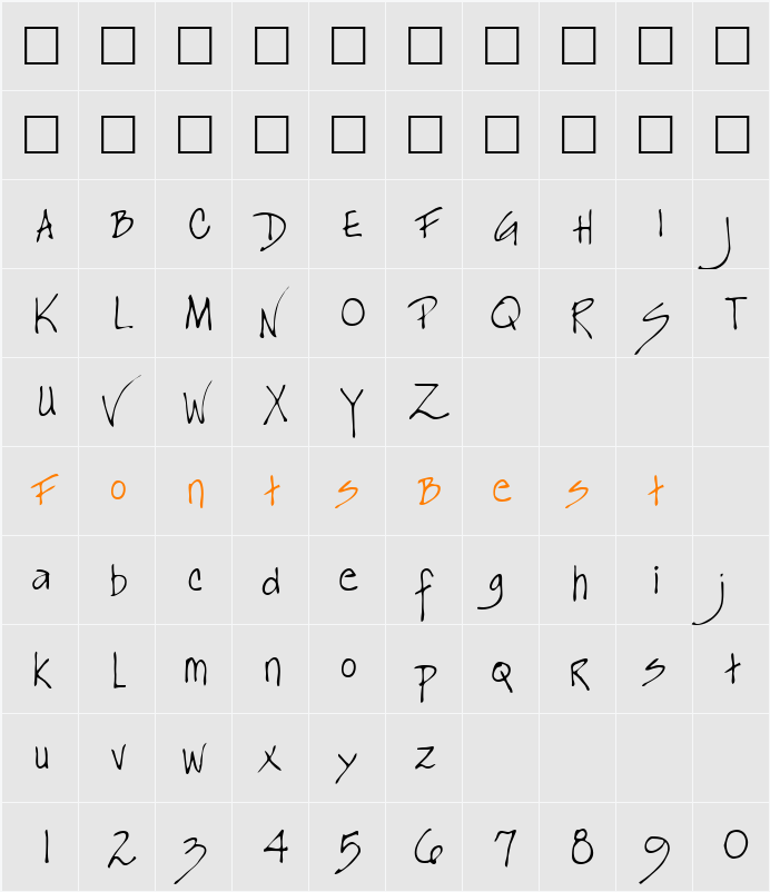 Mrsdog Character Map