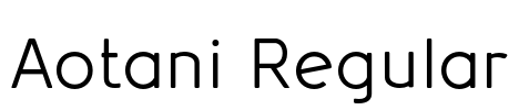 Aotani Regular Font Image