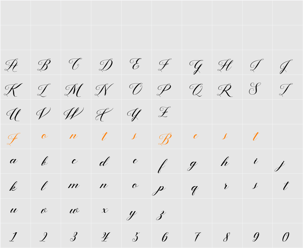 Happyly Ever After Script Character Map