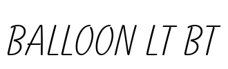 Balloon Lt BT Font Image