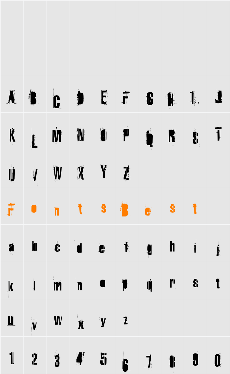 Dang Character Map