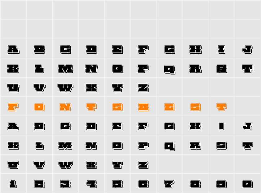 Chicago Express Punch Character Map