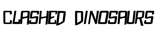 Clashed Dinosaurs Font Image