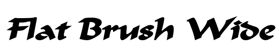 Flat Brush Wide Font Image