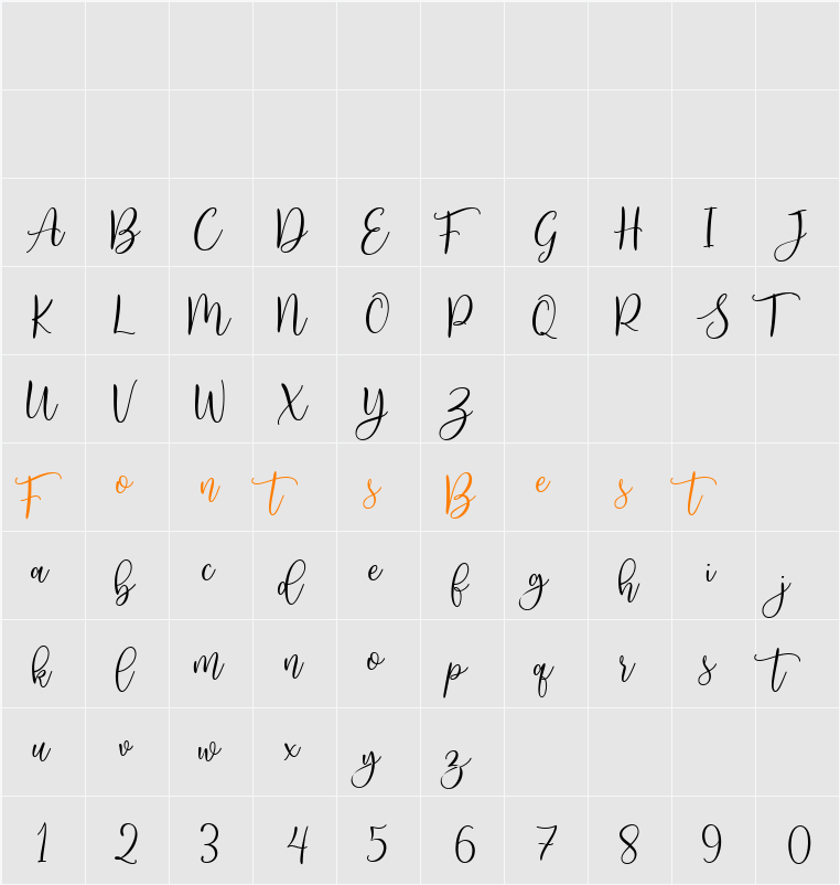 Agreable Character Map