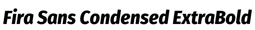 Fira Sans Condensed ExtraBold Font Image