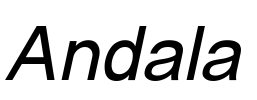 Andala Font Image