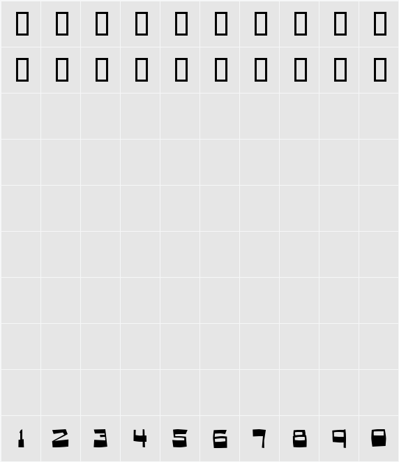 BN Mouse Character Map