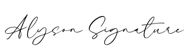 Alyson Signature Font Image