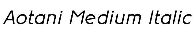 Aotani Medium Italic