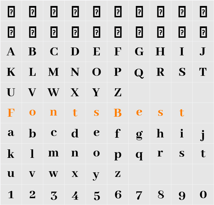 Abhaya Libre ExtraBold Character Map