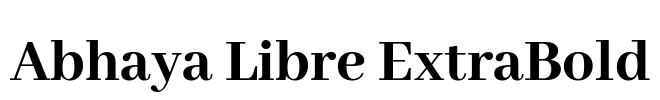 Abhaya Libre ExtraBold Font Image