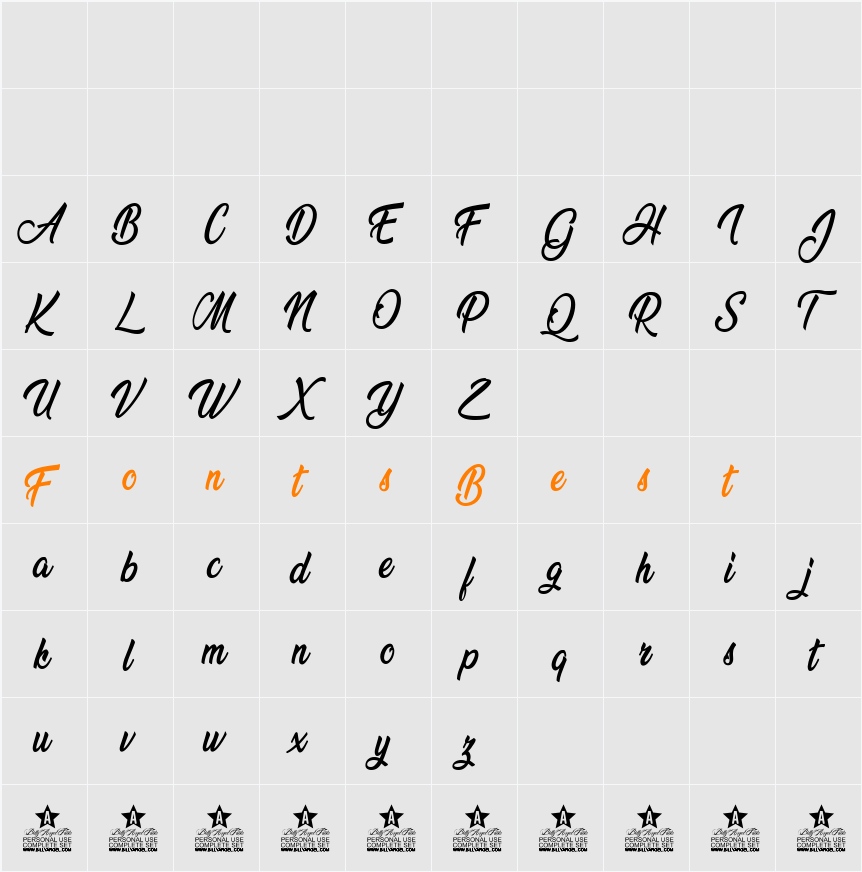 Beredith Personal Use Character Map