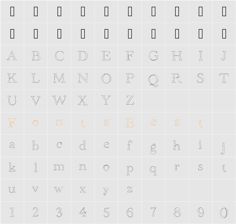 BDGrenoble Character Map