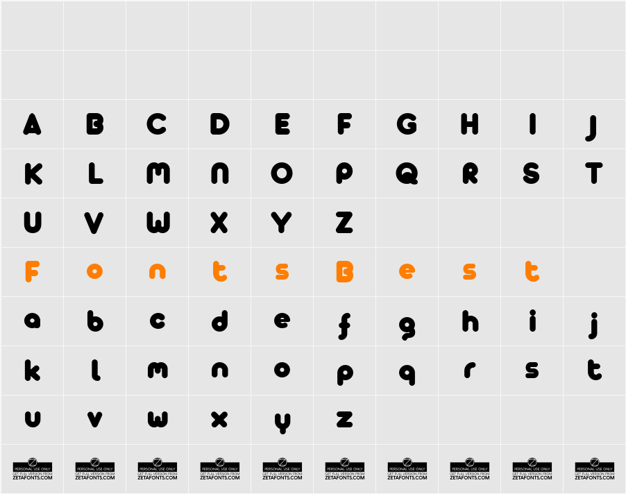 Arista Pro Alternate Character Map