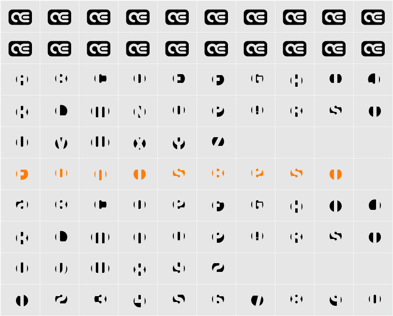 DB Layer 4 BRK Character Map