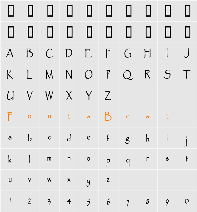 Chalk-Condensed Character Map