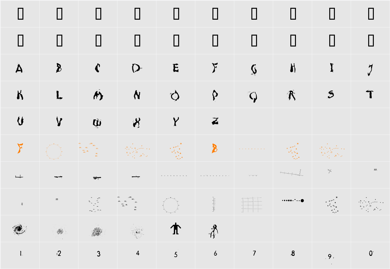 Moonscape Character Map