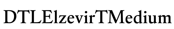 DTLElzevirTMedium Font Image