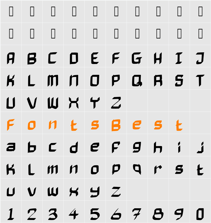 BadAxe Character Map